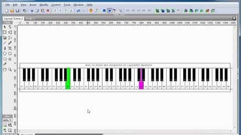MIDI based 2D Piano Animation using SWiSH Max
