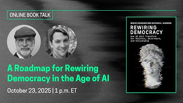 A Roadmap for Rewiring Democracy in the Age of AI | Book Talk