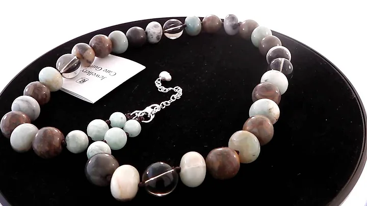Agate, Amazonite, Jasper, Crystal, Quartz Beaded Necklace 98288MX