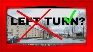 Celebrity Left turn driving lesson | left turn without traffic light | unprotected left turn| left turn sweden Wealth