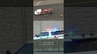 Car goes airborne, breaks through wall and lands on interstate in Chicago suburbs