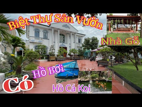 Video Biệt Thự Sân Vườn Hồ Cá Koi Hồ Bơi Nhà Gỗ Tại Thuận An... - youtube