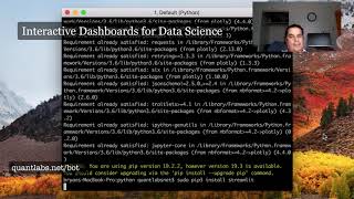Interactive dashboard for data science