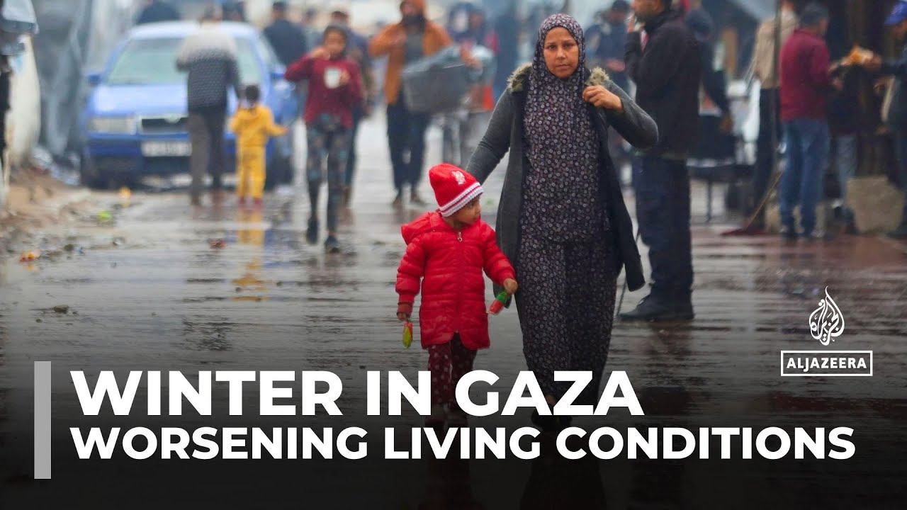 ‘Catastrophic conditions’ in Gaza’s tent camps as winter arrives - YouTube