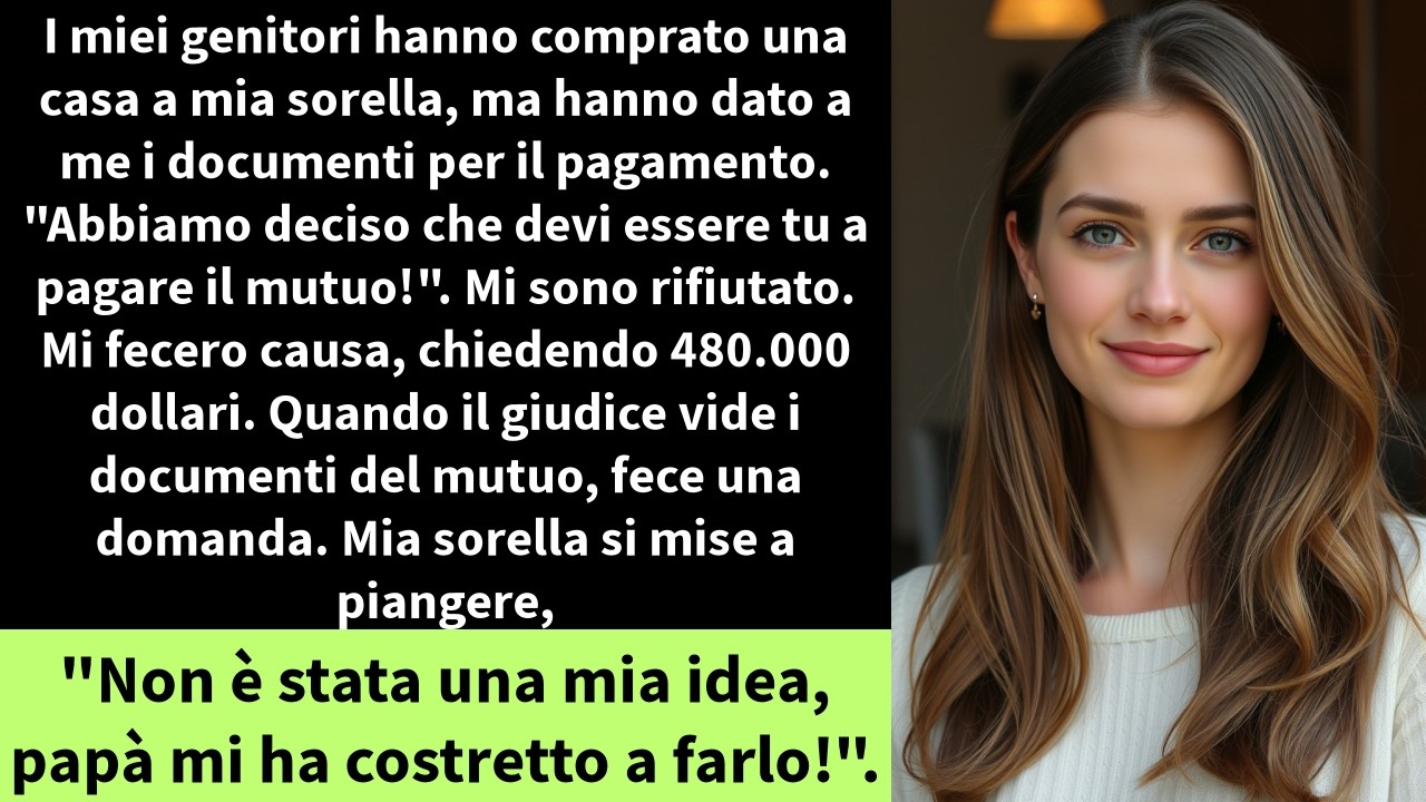 I miei genitori hanno comprato una casa a mia sorella, ma hanno dato a me i documenti per il