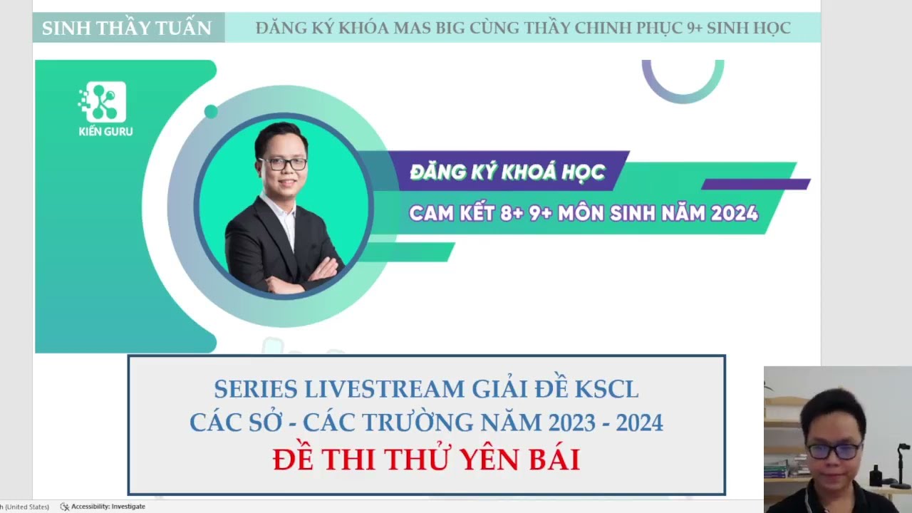 GIẢI ĐỀ THI THỬ MÔN SINH SỞ YÊN BÁI   2024