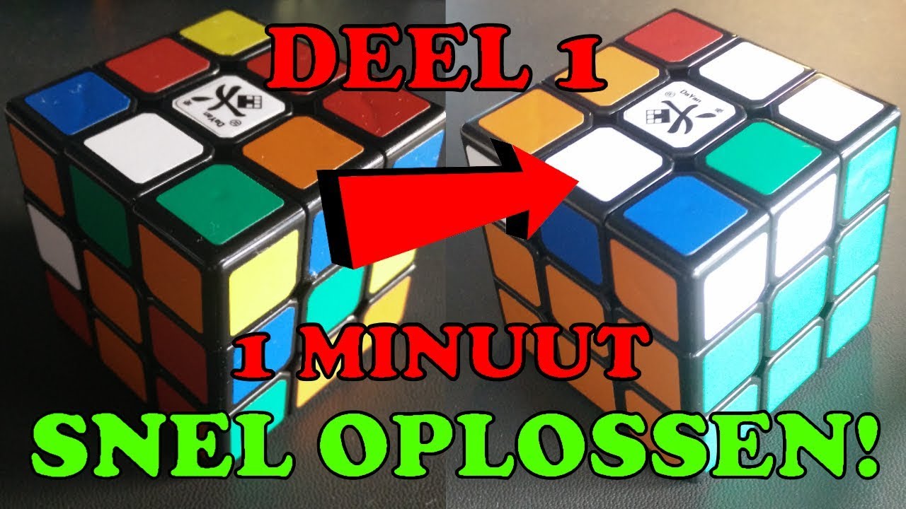 NL - Hoe los je een rubik's cube SNEL op DEEL 1/3 (CFOP) - YouTube