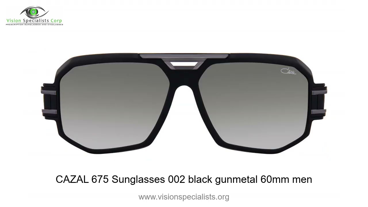 CAZAL 675 Sunglasses 002 black gunmetal 60mm men - YouTube