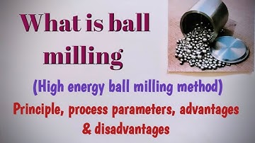 What Is Ball Milling|High Energy Ball Milling|Principle, Process Parameter, Advantages Disadvantages