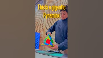 Solving a gigantic Pyraminx ft.oscarwsh #shorts #speedcubing #rubik