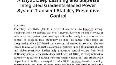 Analytic Deep Learning and Stepwise Integrated Gradients Based Power System Transient Stability Prev