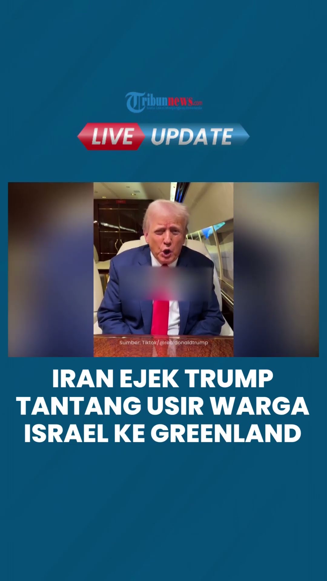 Iran Ejek Trump, Minta Penduduk Israel Diusir Saja ke Greenland: Bisa Bunuh Lalat dalam Satu Tepukan