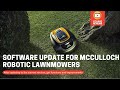 Mcculloch robotic rob s  rob r lawnmowers  firmware update how to guide