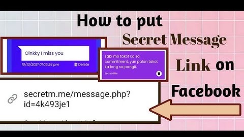 How to put secret message link on facebook|2021→2022