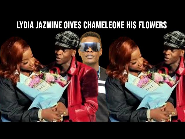 Lydia Jazmine gives Jose Chameleone his flowers and appreciates him for his support.