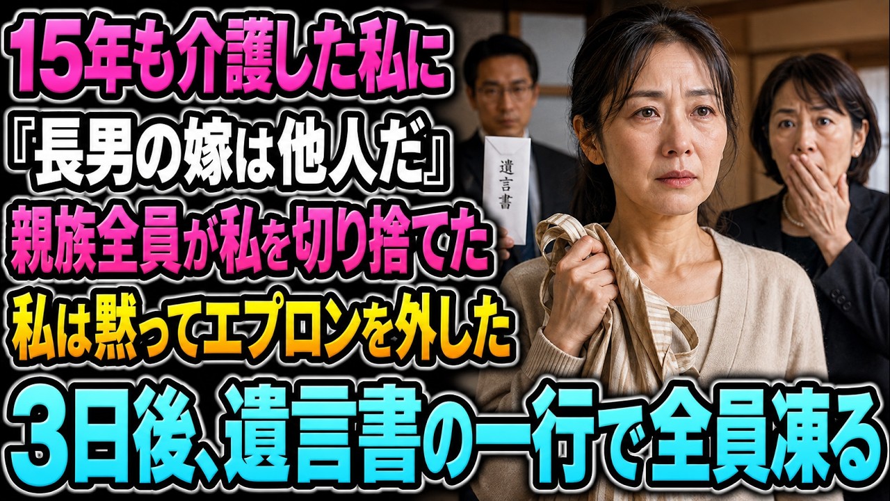 「お前はもう俺の妻じゃない。親父の遺産は長男の俺のものだ。離婚届に判を押して、さっさと出ていけ。」...