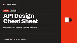 API Design Cheat Sheet: Keys, Signatures & Security in 1 Minute