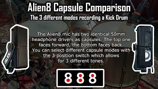 Alien8 Kick Microphone Capsule Mode Comparison Test - YouTube