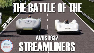 Mercedes vs Auto Union! | The Battle of The Streamliners | AVUS 1937 | Assetto Corsa Gameplay screenshot 4