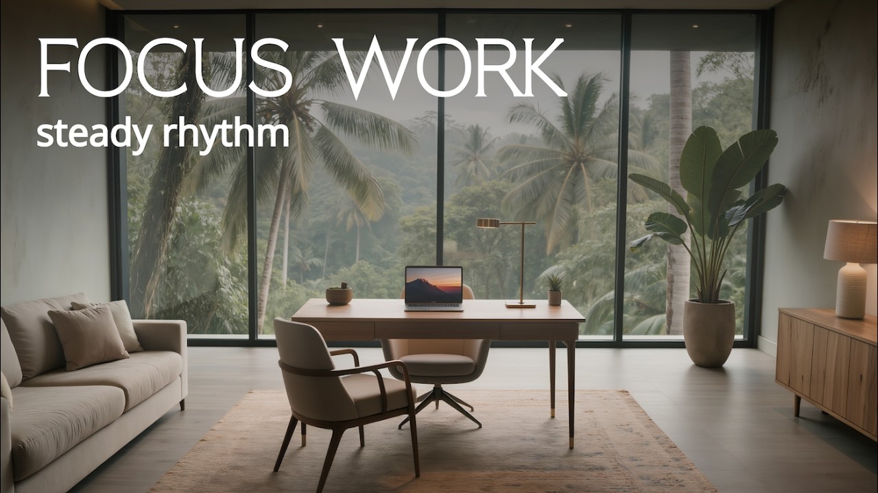 Deep Work Music – 2 Hours Soft Rhythmic Ambient for Focus & Productivity