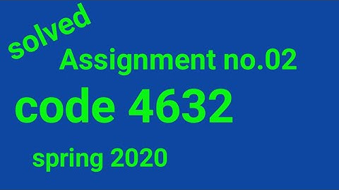 aiou solved Assignment code 4632 spring 2020