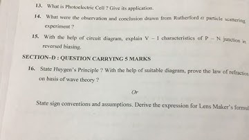 Class12 Physics Sample Paper 5 Important Question Must try #pseb #term2 #quickrevise #cbse Subscribe