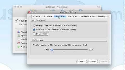 JustCloud Tutorial: How to Change your Backup Settings on a Mac