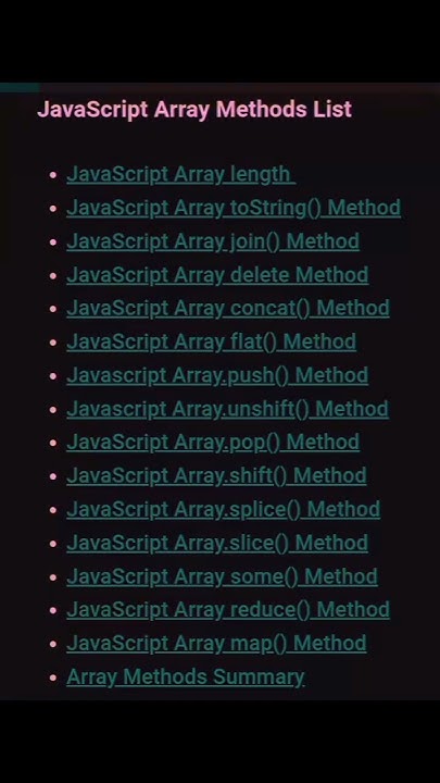 JavaScript Array methods #javascript tutorials for beginners#coding 😍😍😍 ...