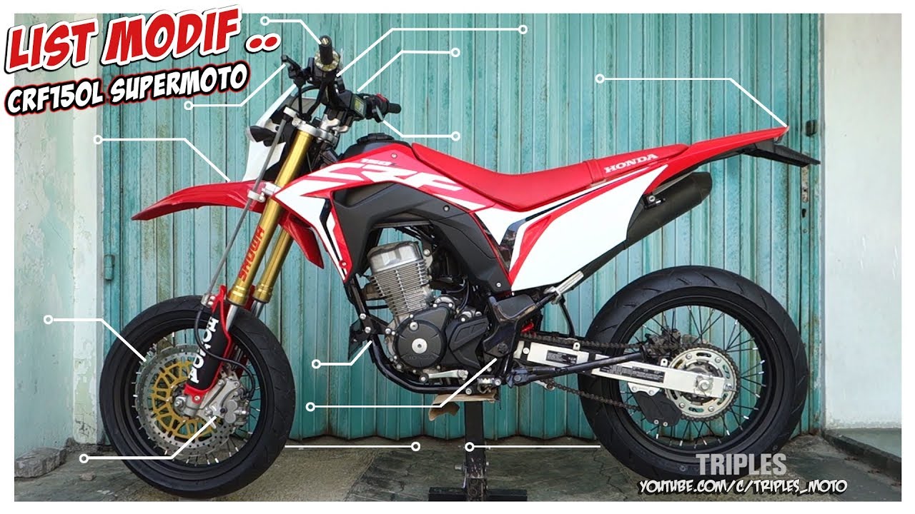 List Modifikasi Honda CRF150L Supermoto YouTube