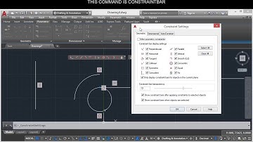 159 (PARAMETRIC TOOL) (CONSTRAINTBAR) CONSTRAINTBAR COMMAND, DELETE, SHOW ALL, HIDE ALL CONSTRAINTS,