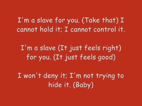 Im A Slave For You - Britney Spears W/ Lyrics - YouTube Music.