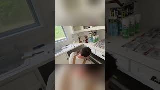 Master Trim Cutting: DIY Cabinet Door Hack You Need! #shorts