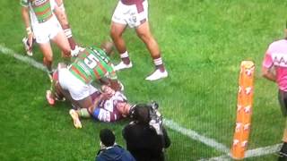 images Lote Tuqiri Rabbitohs lote tuqiri amazing try south sydney rabbitohs 2014 nrl finals