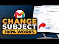 How To Change Subject in Gmail Reply (𝟮𝟬𝟮𝟲) | 100% WORKS | NO Yapping, To The Point! | FAST & EASY