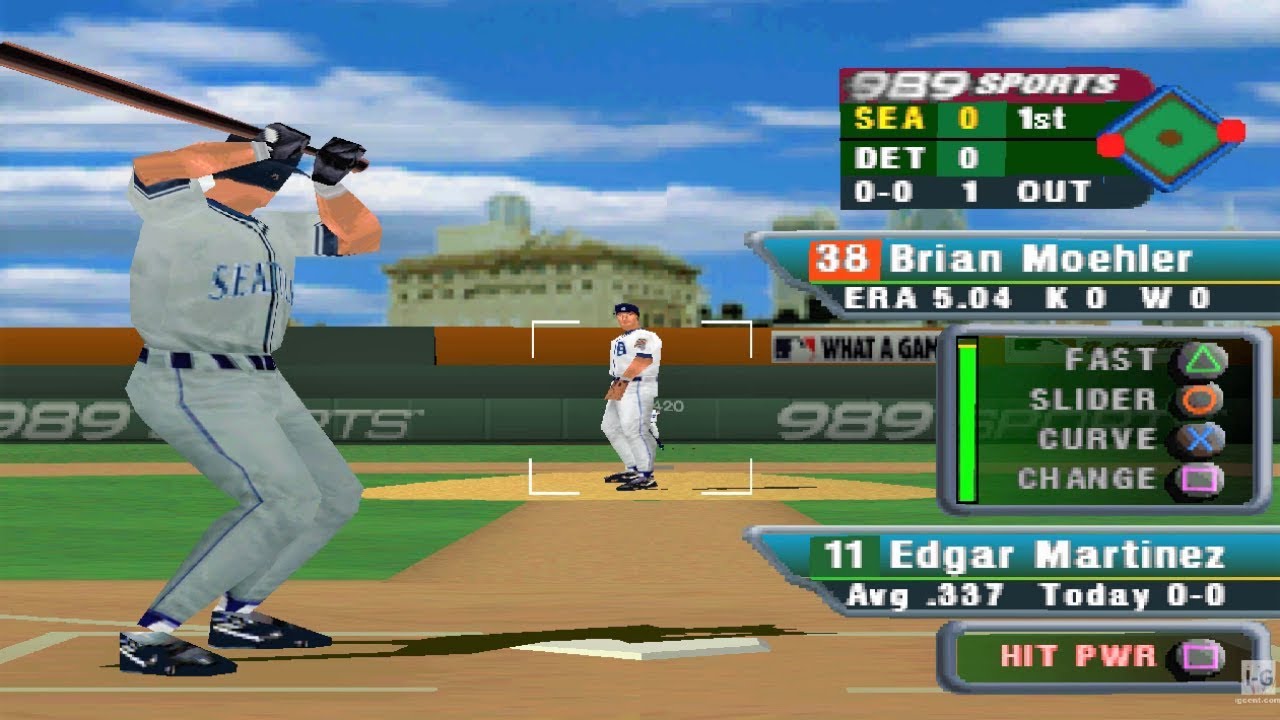 MLB Pennant Race  (PS1) Gameplay 