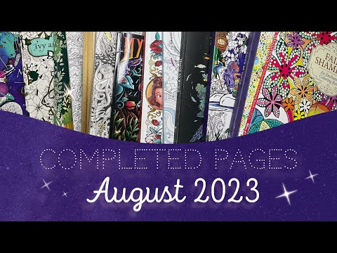 Adult Coloring | Completed Pages August 2023