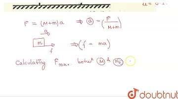 A block of mass m is placed on another block of mass M lying on a smooth horizontal surface as s...