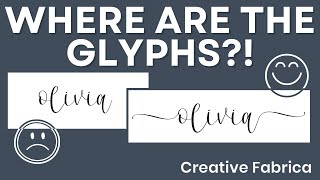 Find Font Glyphs FAST using Creative Fabrica | Print-on-Demand Tip