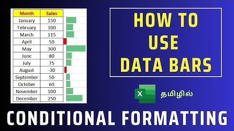 How to Create Data Bars using with Conditional Formatting in Tamil | Progress Bar in Excel Cells