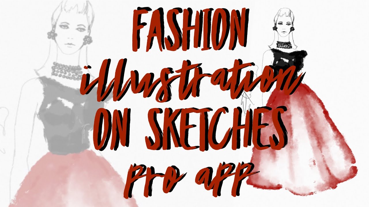How to Draw a Fashion Illustration for Beginners Red Dress Digital ...