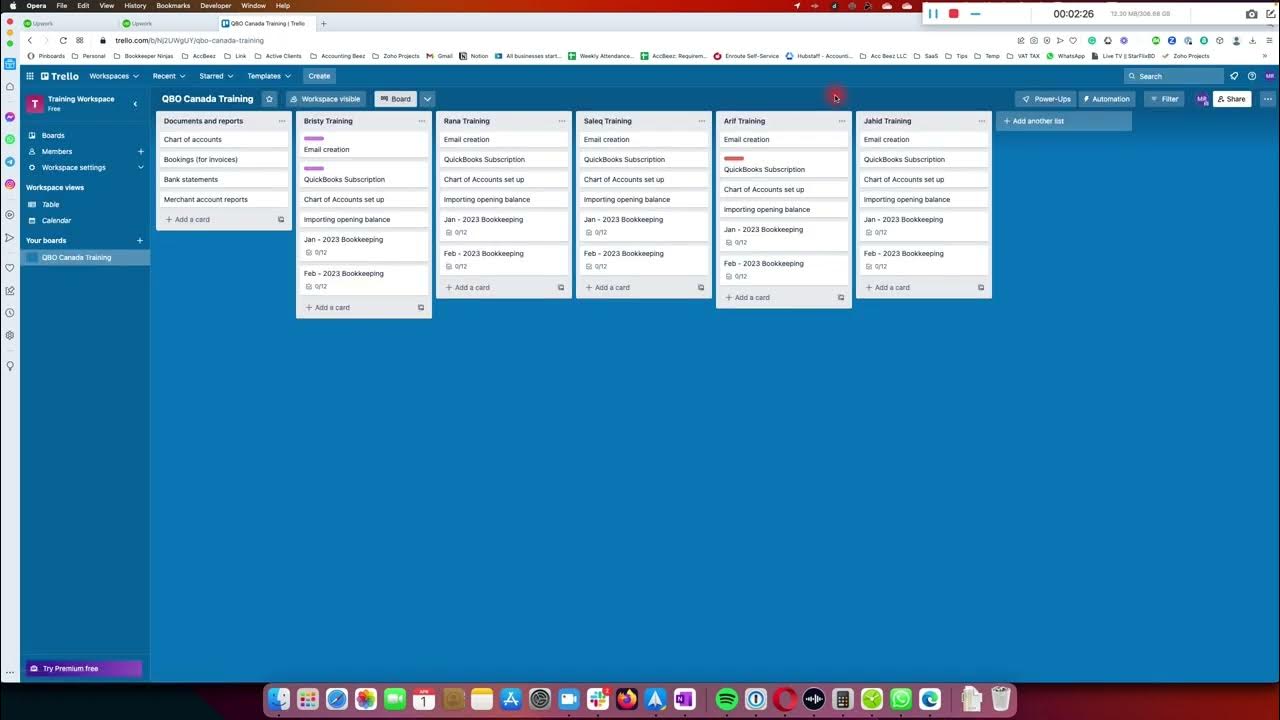 Managing QuickBooks online training on Trello Board YouTube