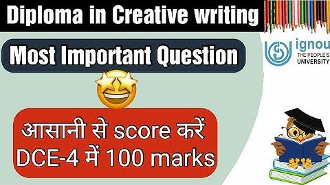Most Important questions of DCE-4 ||Radio and television|| Diploma in creative writing