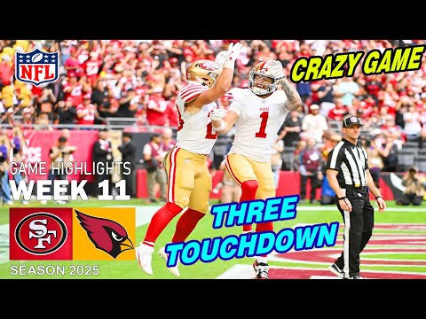 San Francisco 49ers vs Arizona Cardinals Highlights WEEK 11 |2025 NFL Highlights