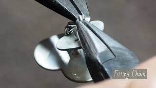 Making sterling silver cufflinks in the workshop