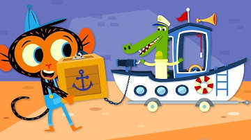 Mr. Monkey Repairs A Big Boat | Mr. Monkey, Monkey Mechanic