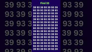 Spot the Difference 🔎 Hidden Number Grid #BrainTest