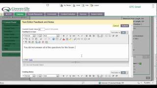 Grading a Discussion Forum in Blackboard 9.1