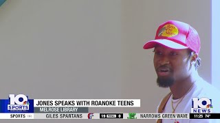 Former UVA football player Perris Jones shares story of resiliency to Roanoke teens