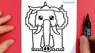 Comment dessiner Strawberry Elephant facilement (Brainrot)