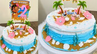 WAVE CAKE | MOANA CAKE | TUTORIAL